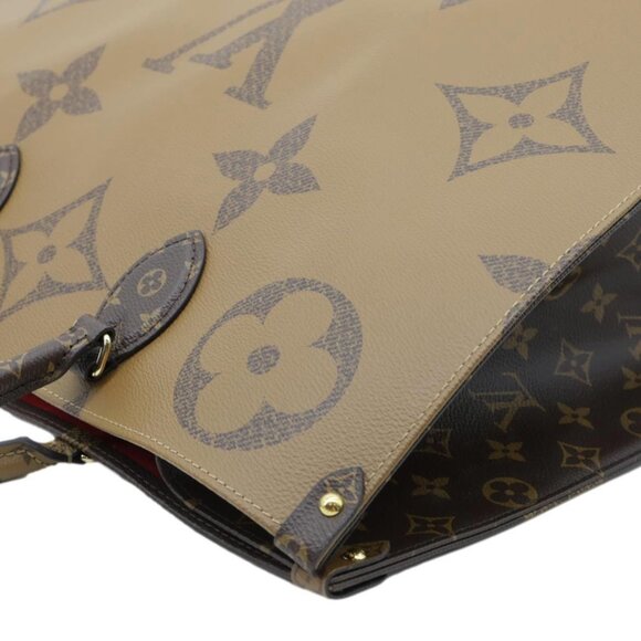 Louis Vuitton Onthego GM Giant Monogram Canvas Tote Bag Brown - Picture 6 of 11